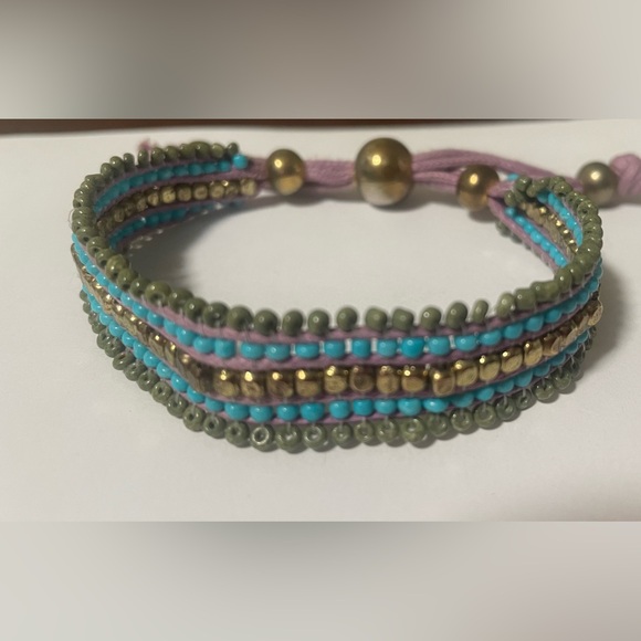 Boho Seed Bead Bracelet - Picture 1 of 4